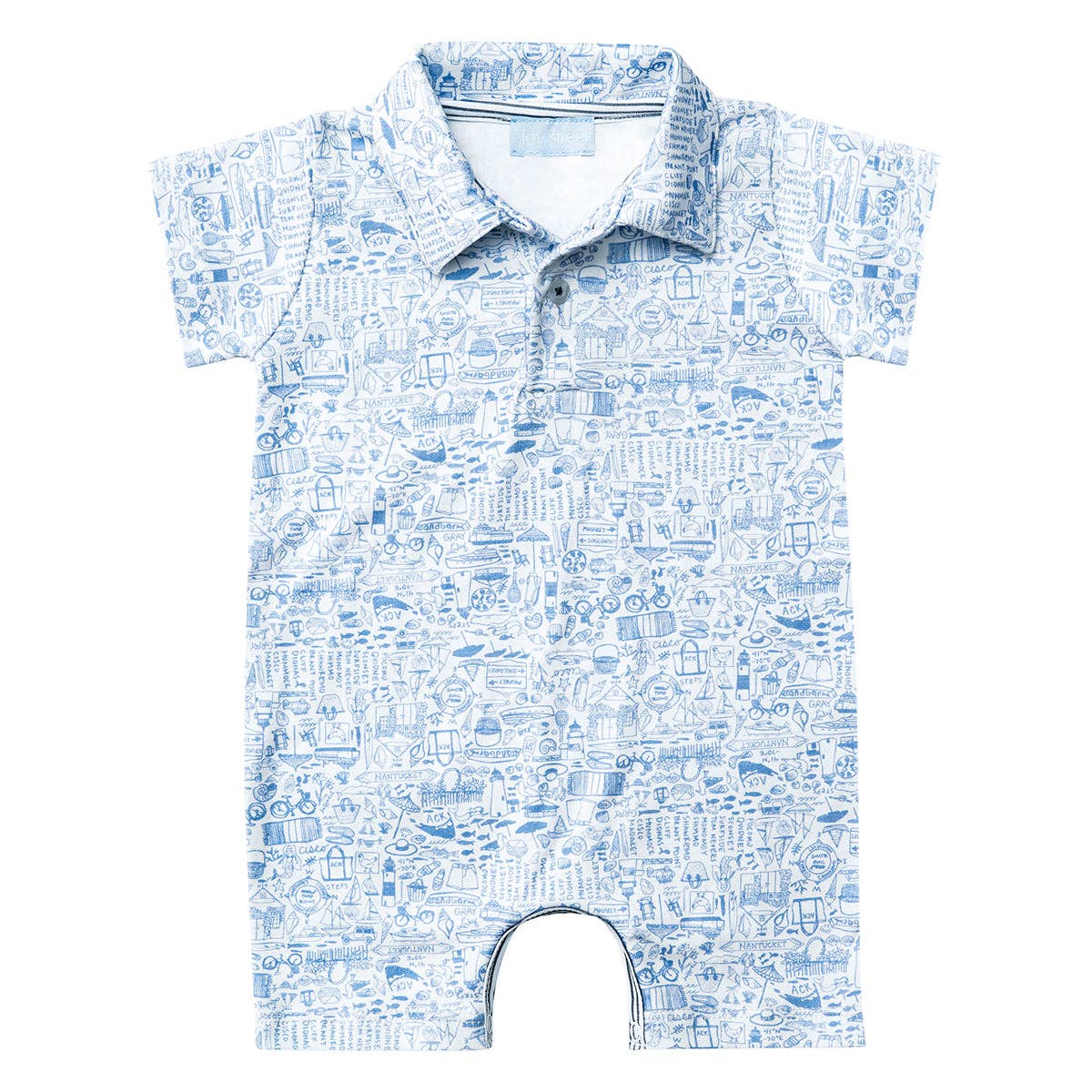 Nantucket Collared Baby Onesie