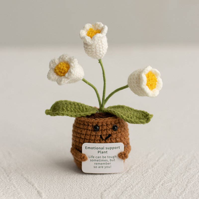 Handmade Knitted Potted Plants Cotton Desk Decor