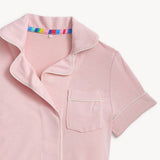 BLUSH PINK RF MAGNET S/S LNG PNT PJ PIPPING