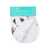 Massachusetts Baby Burp Cloth and Bib 2 in 1  Breathable Bamboo Blend