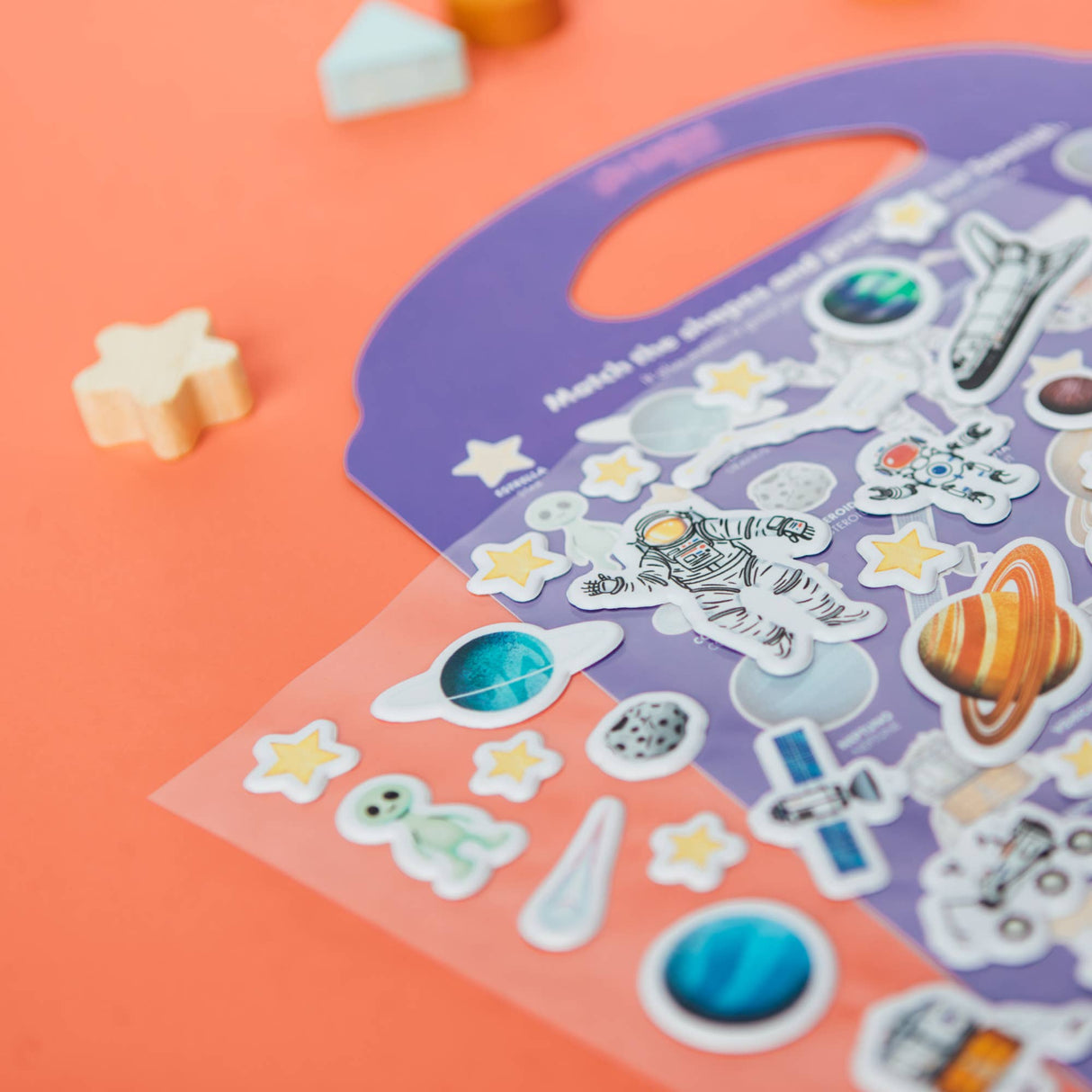 Reusable Space Puffy Sticker Activity Book For Kids