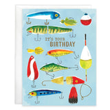 Birthday Greeting Card - Fishing Lures