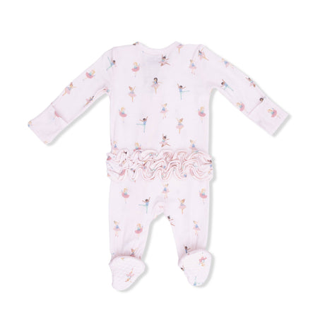 Petite Ballet - 2 Way Ruffle Front Zipper Footie