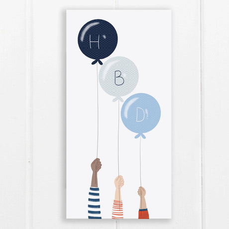 HBD Balloon - Long Card