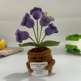 Handmade Knitted Potted Plants Cotton Desk Decor