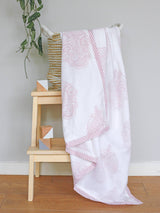 Receiving/Stroller Blanket: Handmade, Block-Printed Cotton