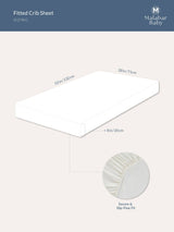 Off White Fitted Crib Sheet: Knit Cotton