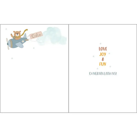 Baby Greeting Card - Baby Boy Airplanes