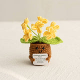 Handmade Knitted Potted Plants Cotton Desk Decor