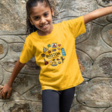 Boston Doodles Icons Massachusetts Youth Unisex T-Shirt