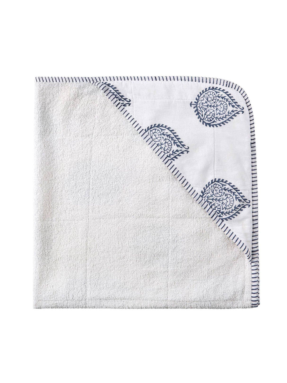 Hooded Towel: Handmade, Block-Printed Cotton, Baby/Toddler