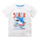 Little Bitty Boys' Summer T-Shirt Animal Cartoon Moisture-Wicking Casual Style