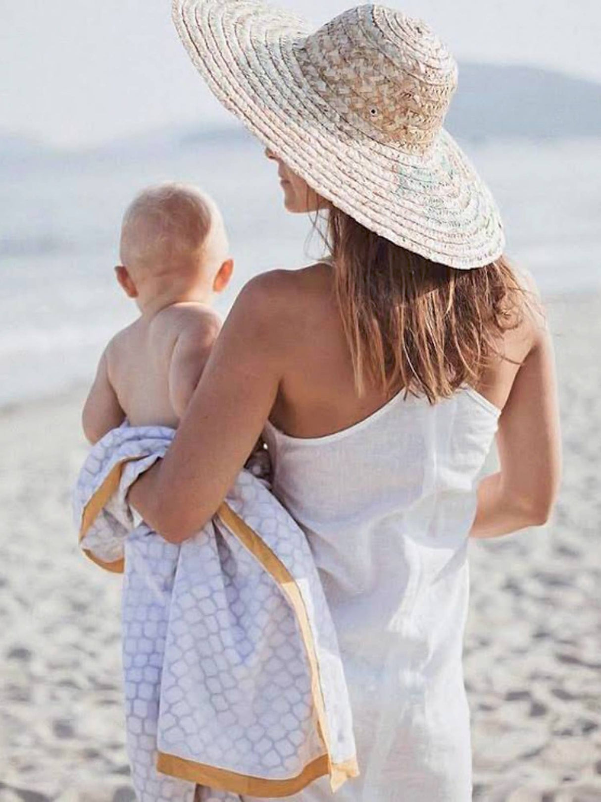 Receiving/Stroller Blanket: Handmade, Block-Printed Cotton
