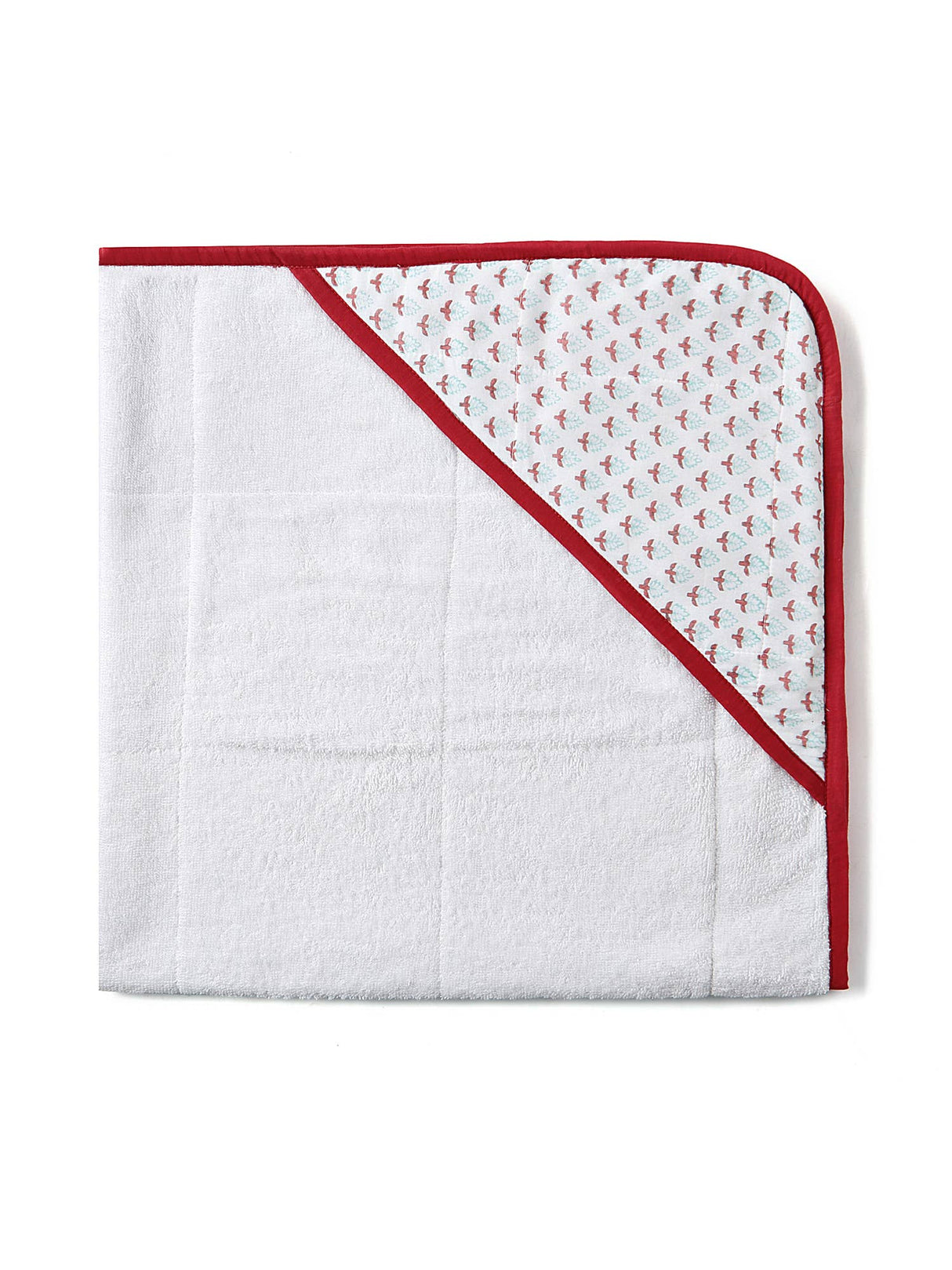 Hooded Towel: Handmade, Block-Printed Cotton, Baby/Toddler