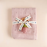 Heirloom Pique Blanket Blush Organic Cotton Kids & Baby Gift