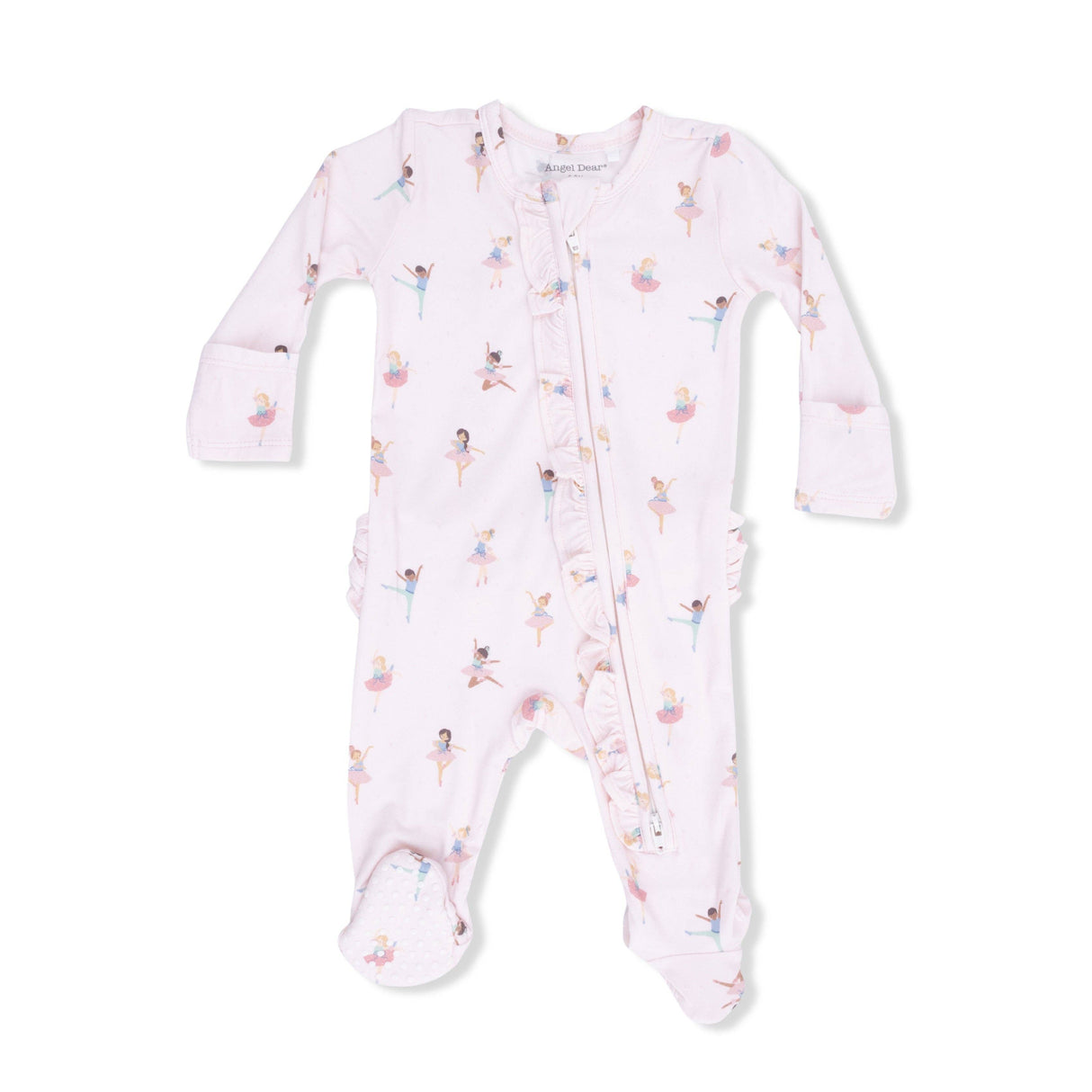 Petite Ballet - 2 Way Ruffle Front Zipper Footie
