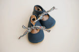 Sun & Lace Tie Baby Mary Janes - Denim