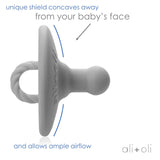 Pacifier Set Round (Iron & Sky)