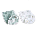 organic cotton muslin burpy bibs 2 pack