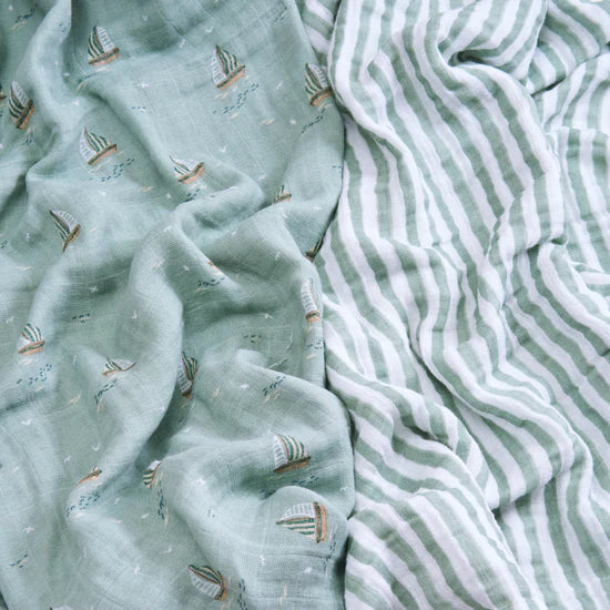 Aden + Anais organic cotton muslin swaddle blanket 2 pack