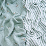 Aden + Anais organic cotton muslin swaddle blanket 2 pack