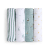 Aden & Anias organic cotton muslin swaddle blanket 4 pack