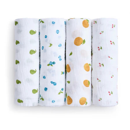 Aden & Anias organic cotton muslin swaddle blanket 4 pack