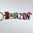 Boston keychain featuring letter icons, a fun and compact souvenir