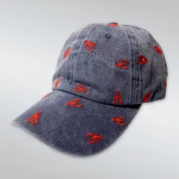 Boston baseball cap with embroidered lobster design