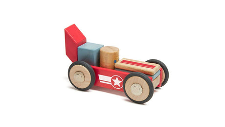 Daredevil magnetic wooden block set for creative building and play