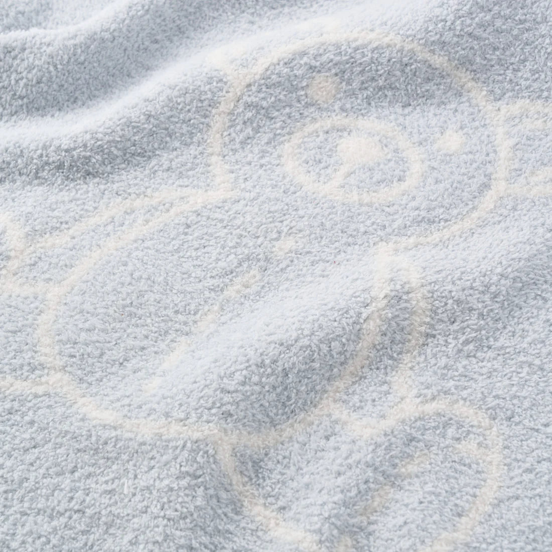 Teddy Bear Feather Knit Baby Blanket