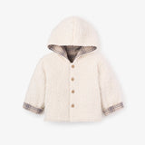 Neutral Plaid Sherpa Lined Reversible  Jacket
