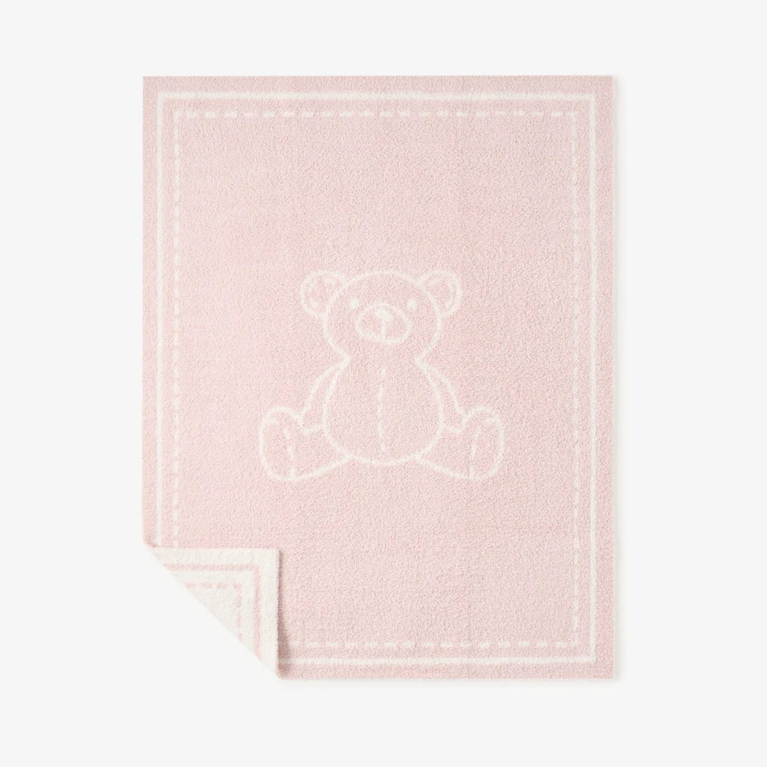 Teddy Bear Feather Knit Baby Blanket