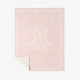 Teddy Bear Feather Knit Baby Blanket