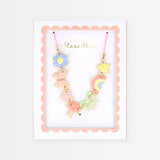 Enamel charm necklace with delicate design
