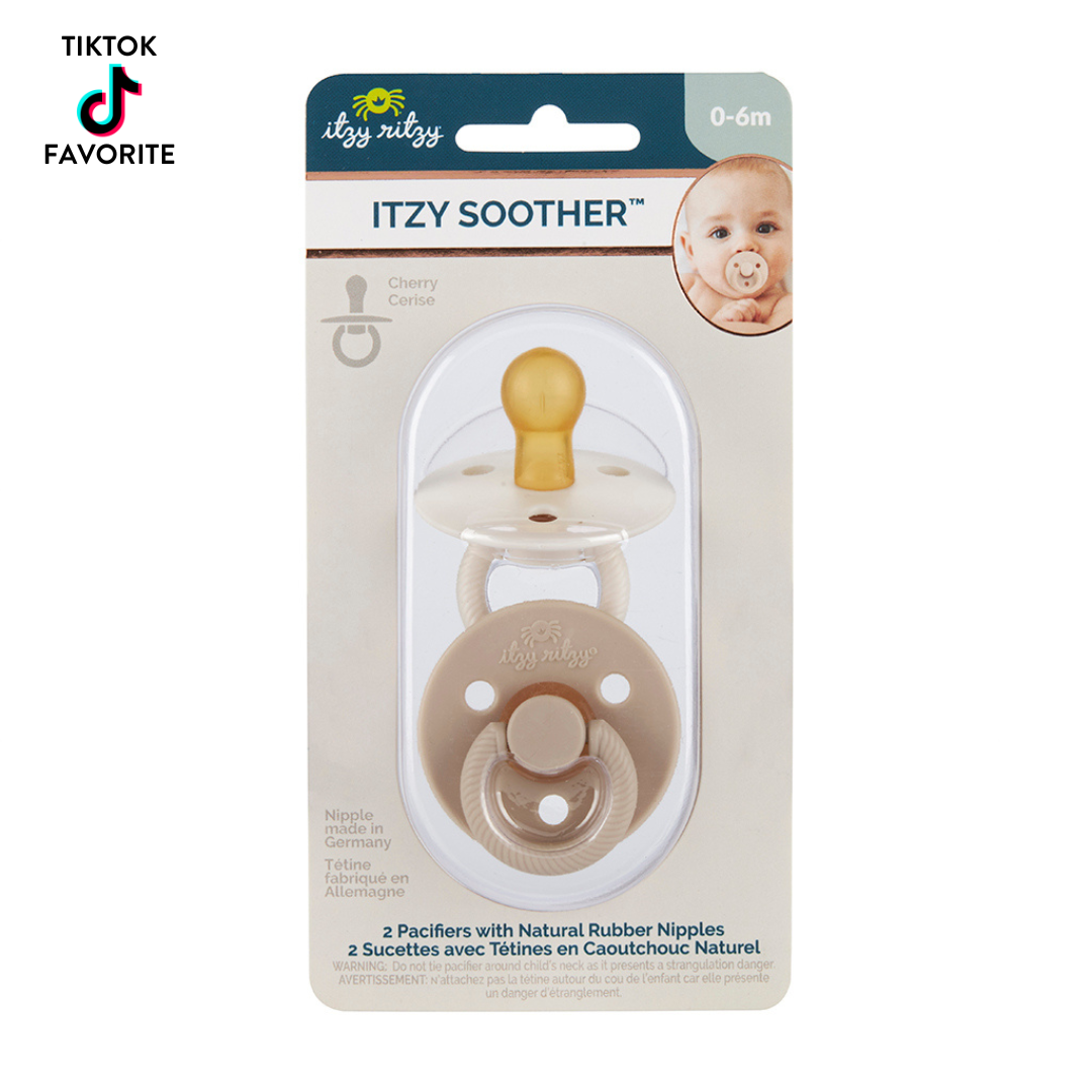 Itzy Soother natural rubber pacifier sets in new size