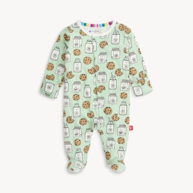 Kids’ footie pajamas with a fun dairy-themed design called Legendairy