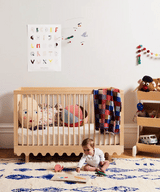 Moss crib with modern design and adjustable mattress support, perfect for babies