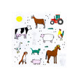  Farm animal-themed sticker set, 4-pack, perfect for kids’ crafts and creative fun