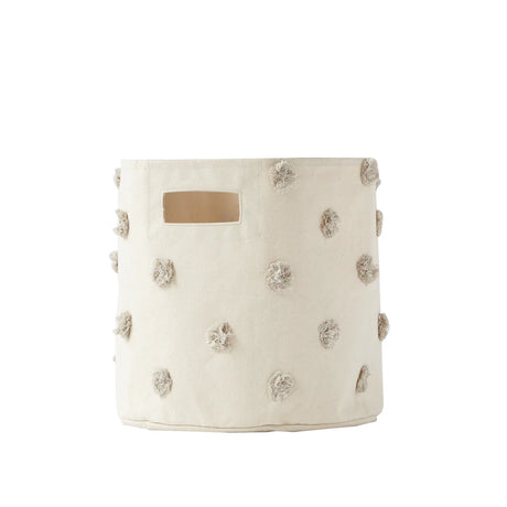 Pehr pom pom decorated storage basket, stylish and practical for nursery organization

