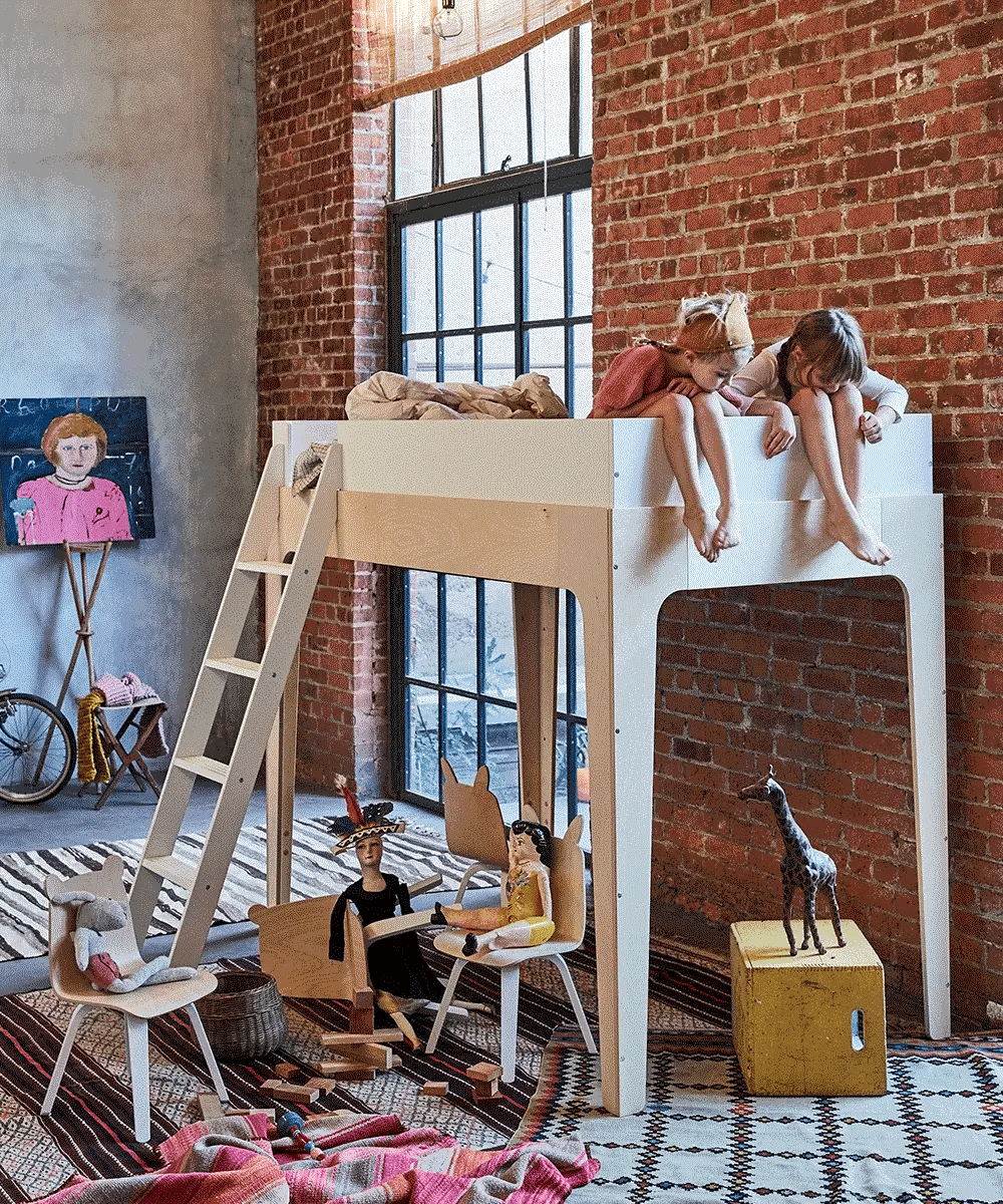 Perch twin loft bed designed to save space while providing comfort