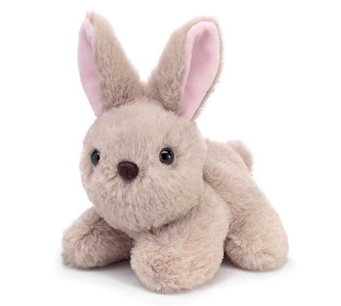 Soft plush beige bunny with pink inner ears, perfect for cuddling and companionship