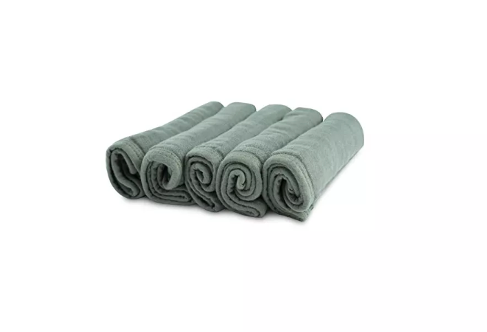 Ultra Soft Muslin Bamboo Washcloths (5 Pack)