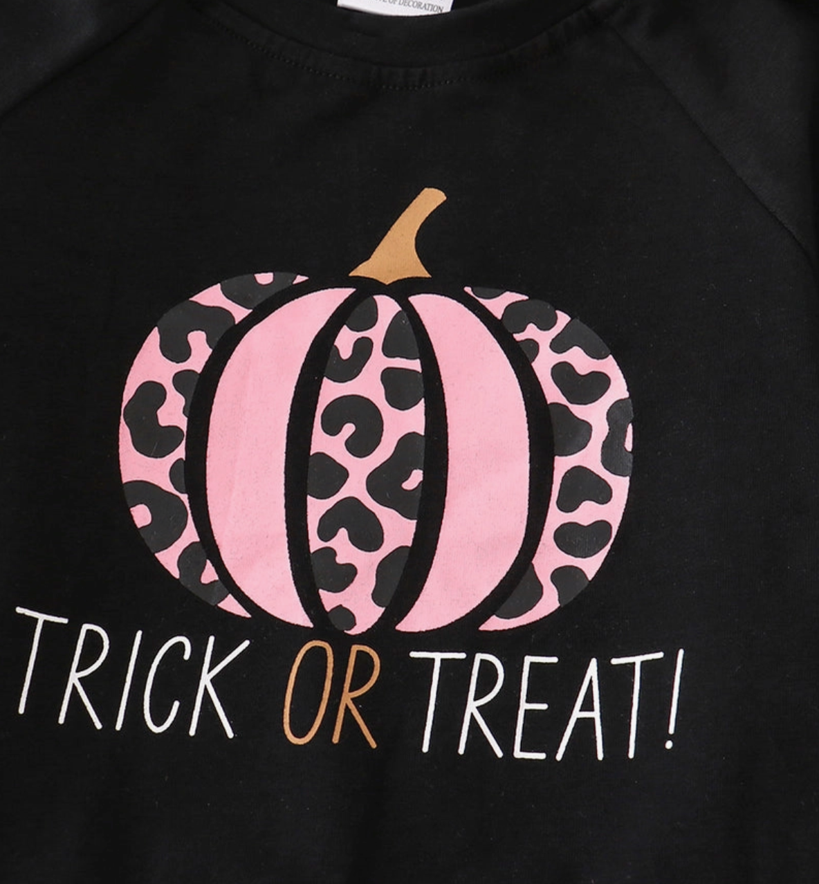 Halloween Pumpkin Leopard Bell Pants Set