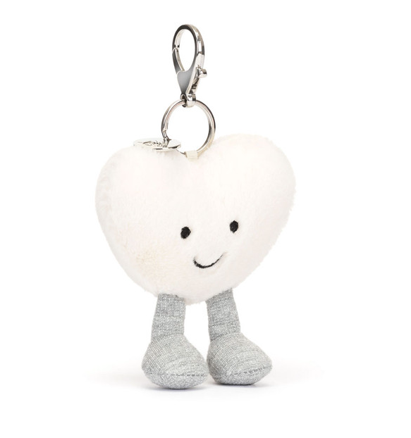 Amuseables Cream Heart Bag Charm