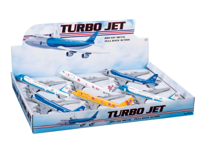 Pull Back Turbo Jets, Die-Cast, Assorted