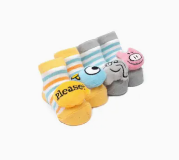 Mo Willems Baby Rattle Socks 2-Pack - 0-12 Months