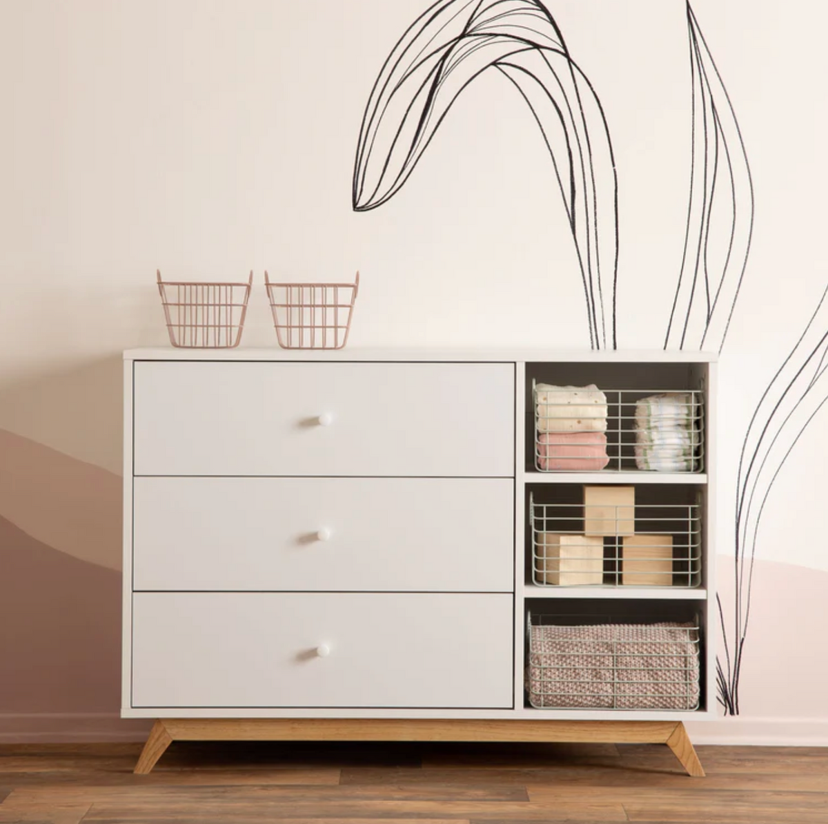 dadada Central Park 3-drawer, two shelves dresser