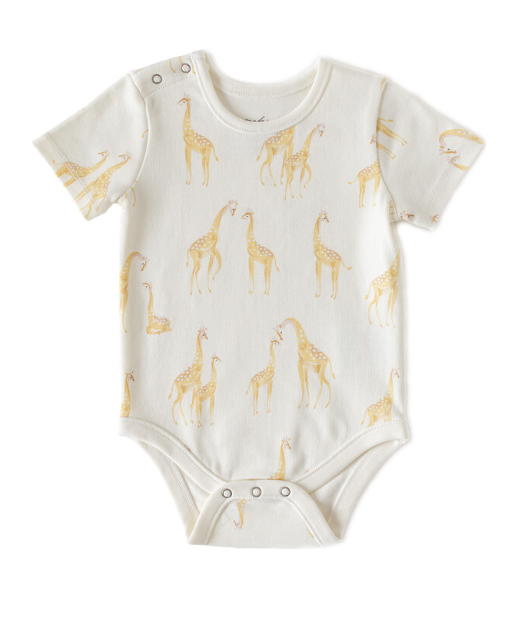 Pehr Short-Sleeve Snap Button Onesie