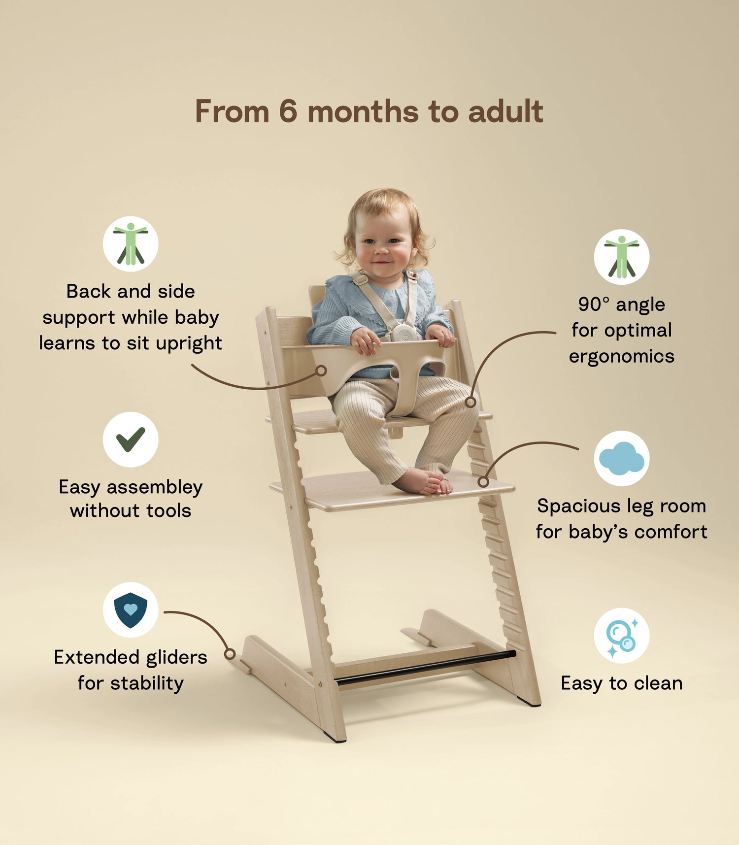 Tripp Trapp® High Chair² with newborn set